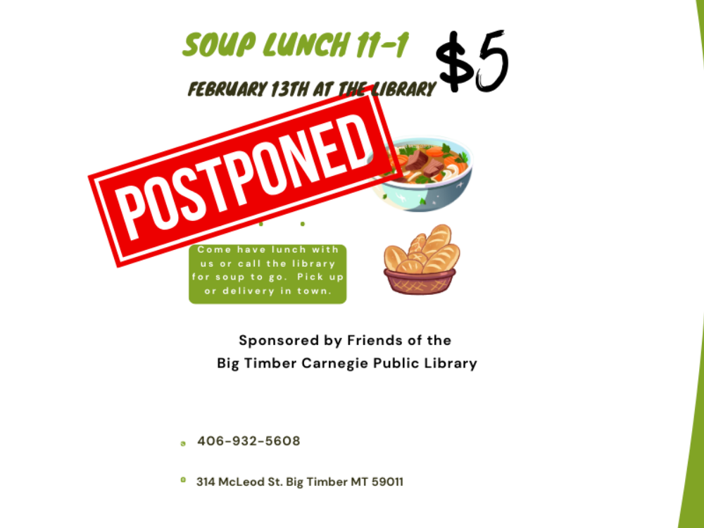 FOL Soup Lunch postponed 3 x 2 in